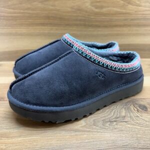 UGG Tasman Dark Gray Womens 6 Slippers Shearling Fur Lined Slip On